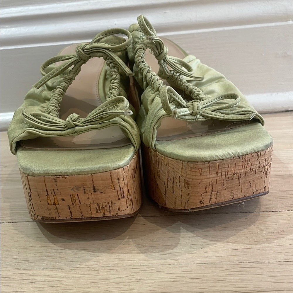Sam Edelman Green Wedge Sandals - Picture 6 of 10